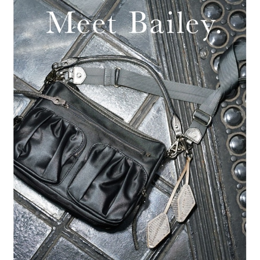 MZ Wallace Set Metallic Graphite Luster Bailey Satchel Crossbody + Makeup Bag - Picture 2 of 16
